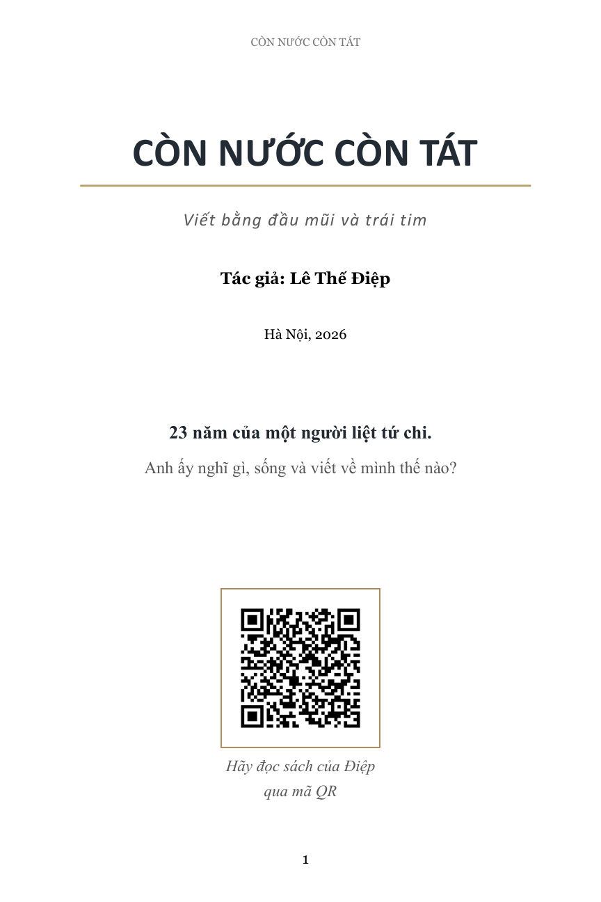 Bìa sách Còn Nước Còn Tát của Lê Thế Điệp